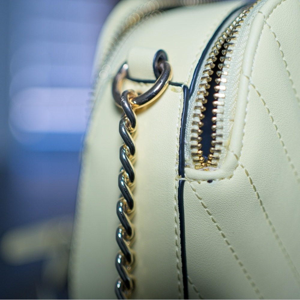 Aldo Light Yellow Crossbody Bag with Tassel - Picture 3 of 7